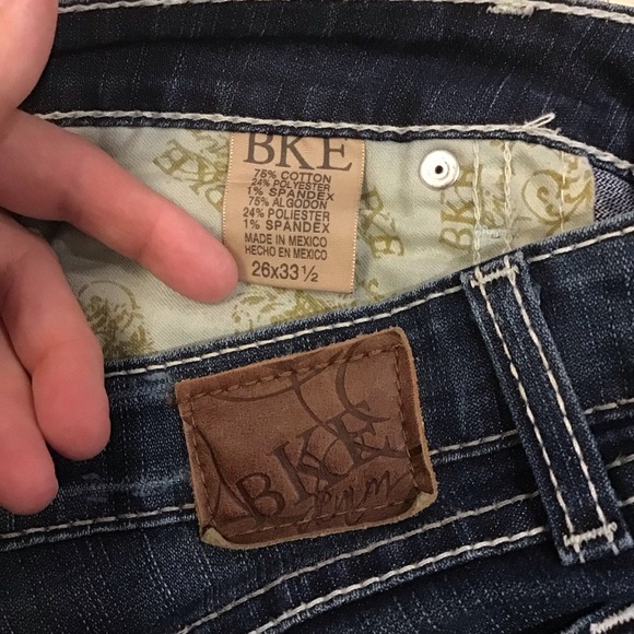 BKE 26 Sabrina Mid Rise Skinny Women’s Jeans Hemmed 30” Inseam Embroidered - Picture 7 of 9